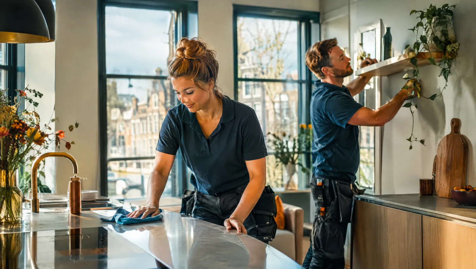 Klusspecialisten.nl aan het werk in een Amsterdamse woning